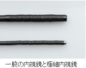 一般の内視鏡と極細内視鏡